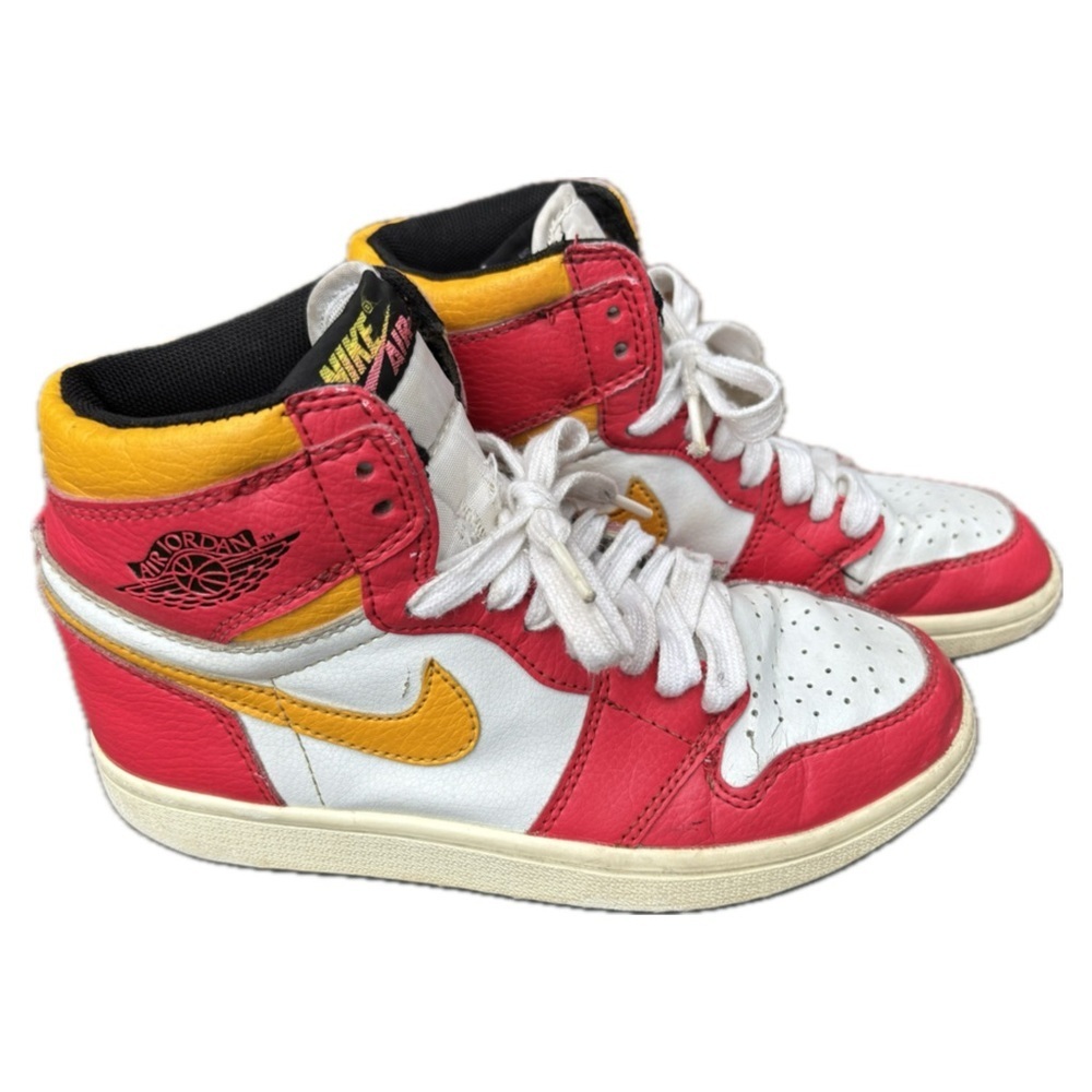 Jordan 1 Retro High OG Light Fusion Red Yellow Ladies Nike Sneakers 5.5 US 3 UK